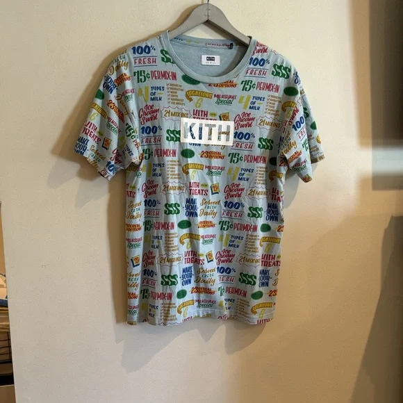 Limited KITH TREATS CIRCULAR TEE‎ SHIRT LIGHT BLUE medium